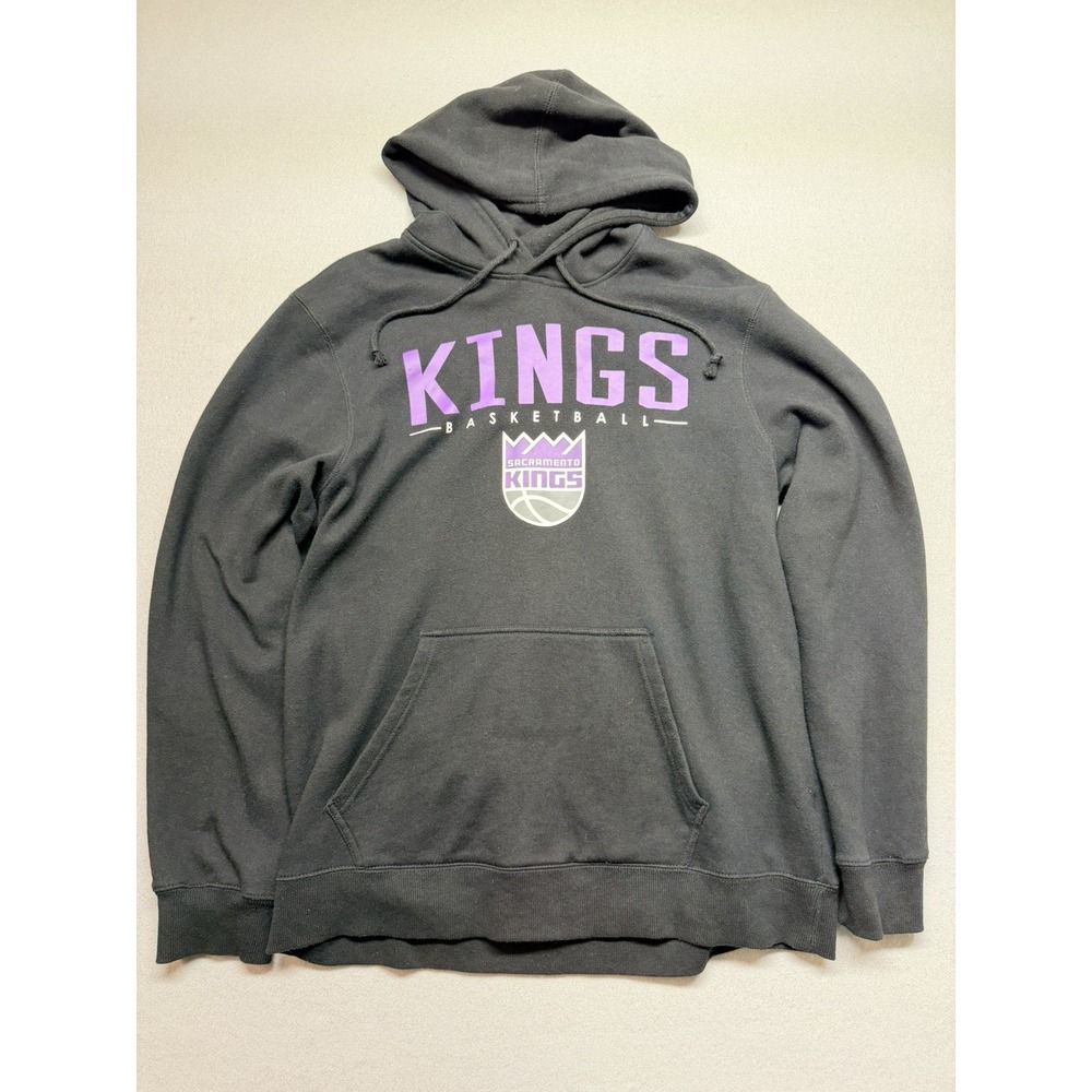 Sacramento Kings Hoodie Mens Black NBA Basketball Sweatshirt‎ Size XL